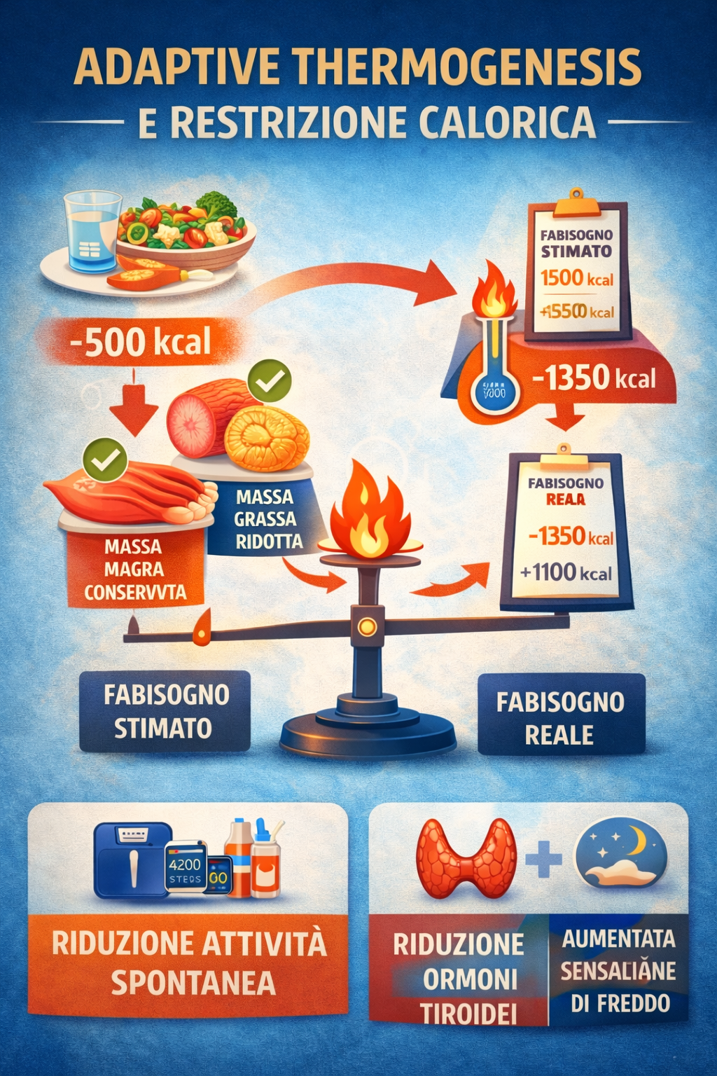 Adaptive thermogenesis e restrizione calorica