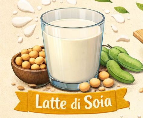 Latte di soia in un bicchiere con fagioli di soia – Studio Dietologico De Franchis