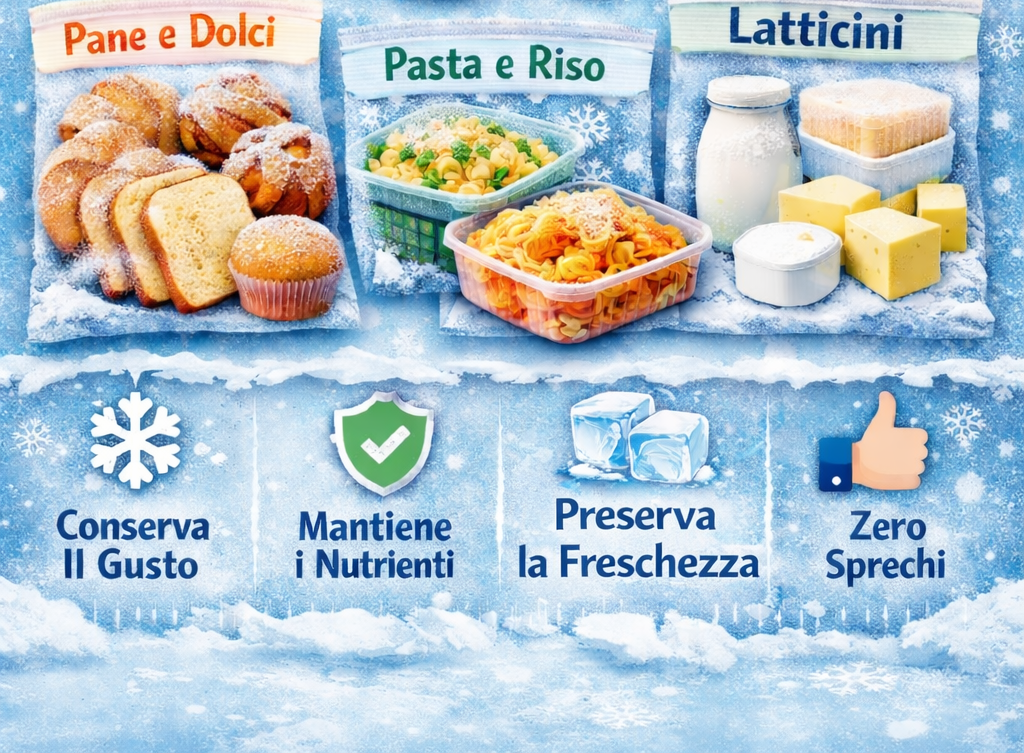 Tabella degli alimenti congelabili senza perdita di qualità - Studio Dietologico de Franchis