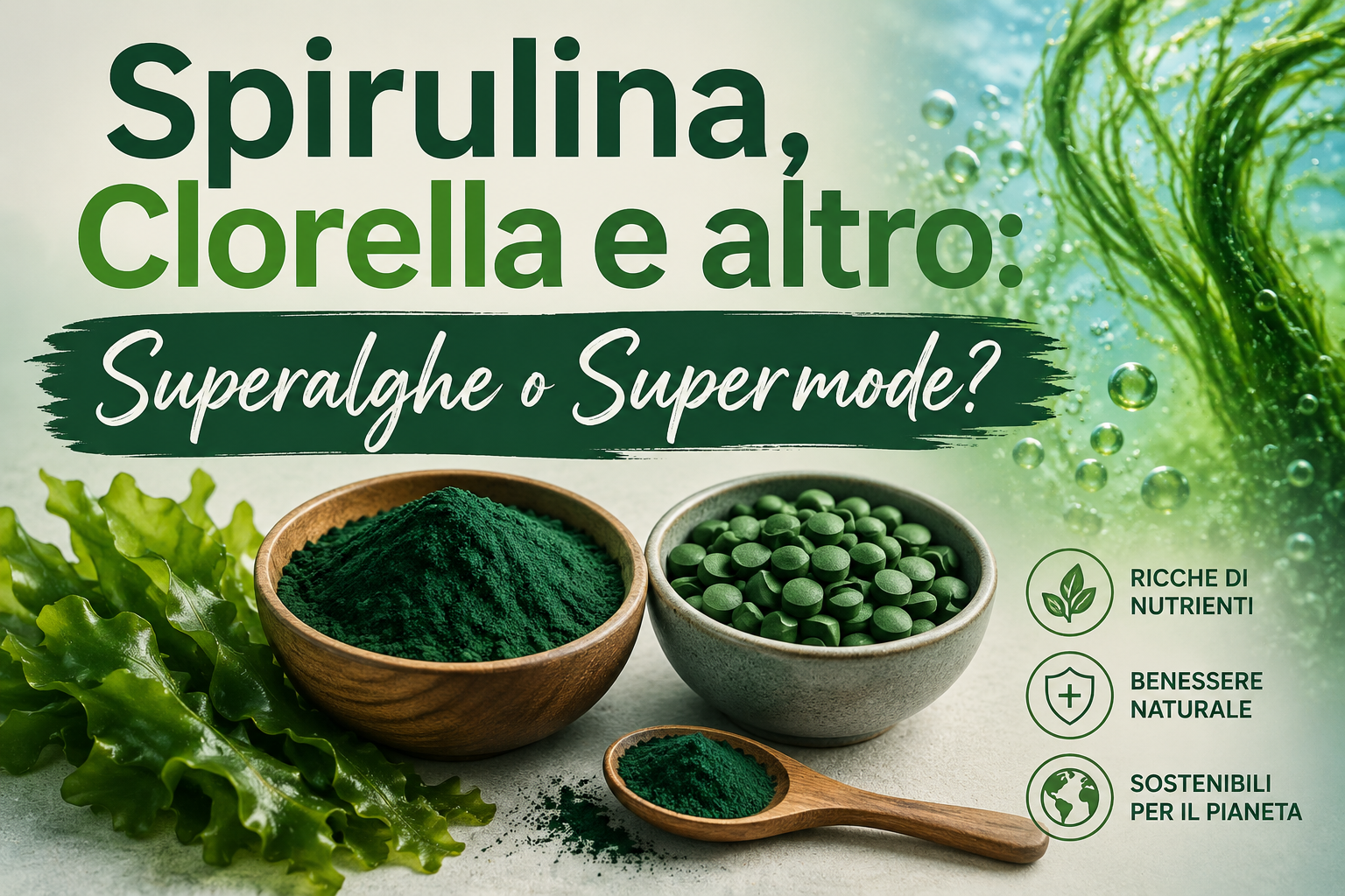 Integratori di microalghe spirulina e clorella: benefici reali e limiti scientifici – dott. de Franchis dietologo Palermo